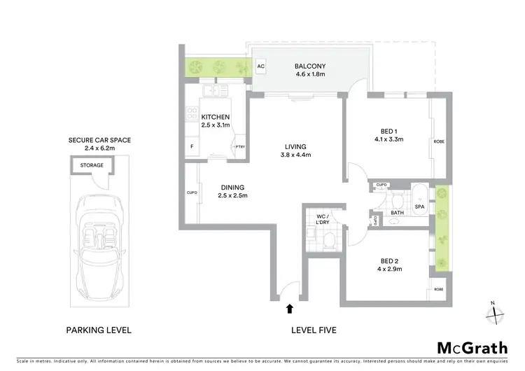 Floorplan of Homely apartment listing, 14/15 Sutherland Street, Cremorne NSW 2090