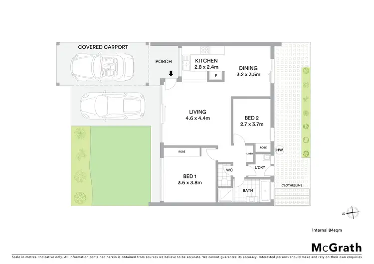 Floorplan of Homely townhouse listing, 2/21 Elm Way, Jerrabomberra NSW 2619