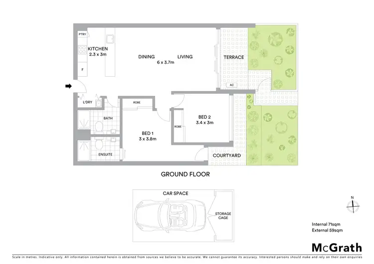 Floorplan of Homely apartment listing, G06B/23 Cumberland Road, Pascoe Vale South VIC 3044