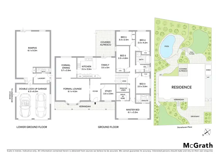 Floorplan of Homely house listing, 5 Stonehaven Place, Castle Hill NSW 2154
