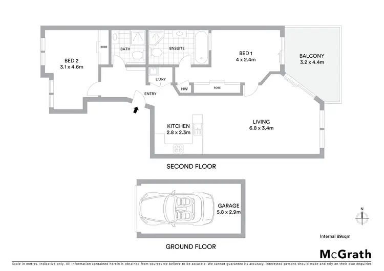 Floorplan of Homely unit listing, 304/2 Hollingworth Street, Port Macquarie NSW 2444