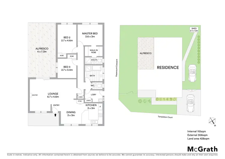 Floorplan of Homely house listing, 1 Templeton Court, St Albans Park VIC 3219