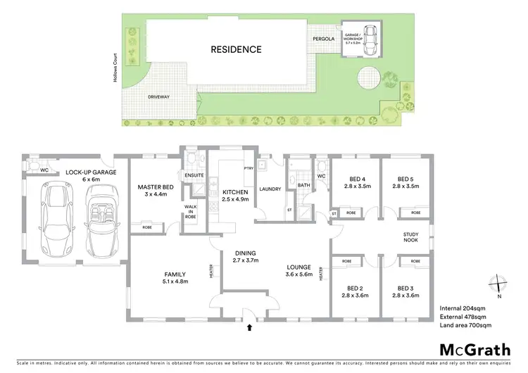 Floorplan of Homely house listing, 14 Hollows Court, Grovedale VIC 3216