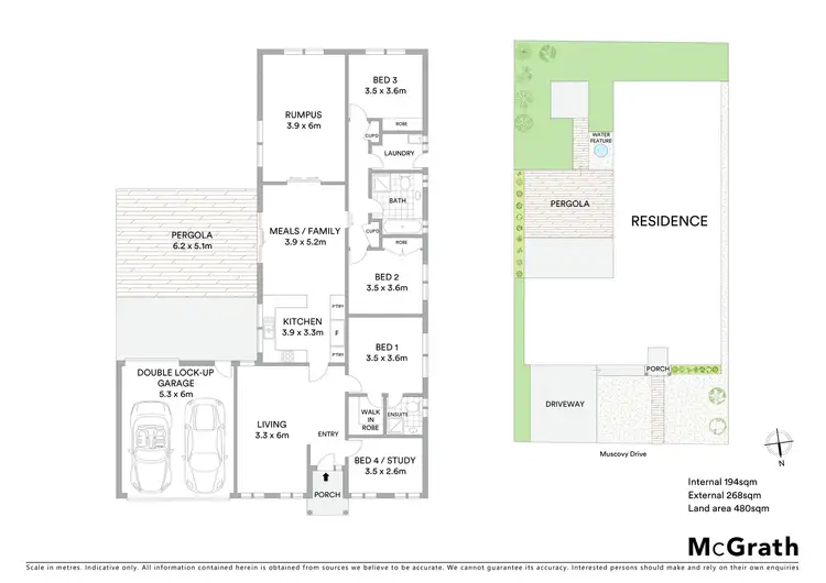Floorplan of Homely house listing, 6 Muscovy Drive, Grovedale VIC 3216