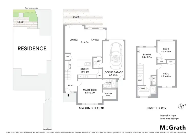 Floorplan of Homely townhouse listing, 1/258 Yarra Street, South Geelong VIC 3220