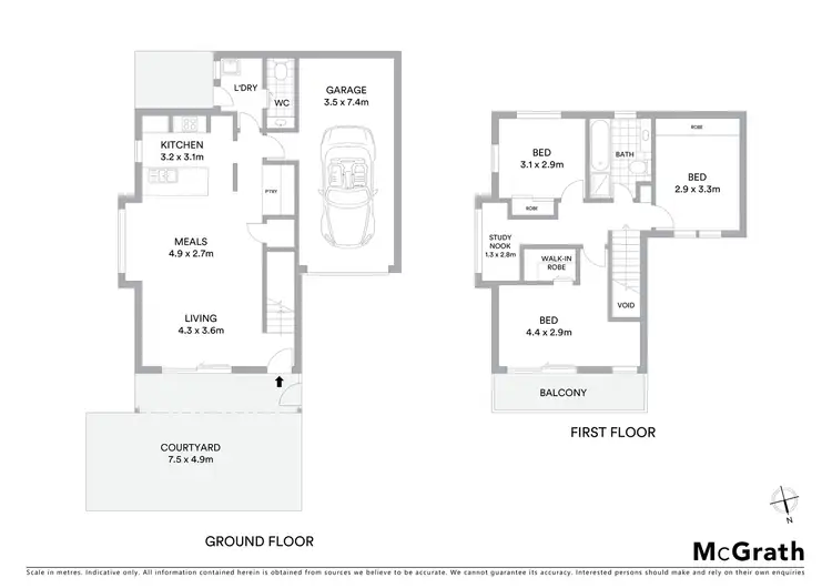 Floorplan of Homely townhouse listing, 1 Marshall Street, Newtown VIC 3220