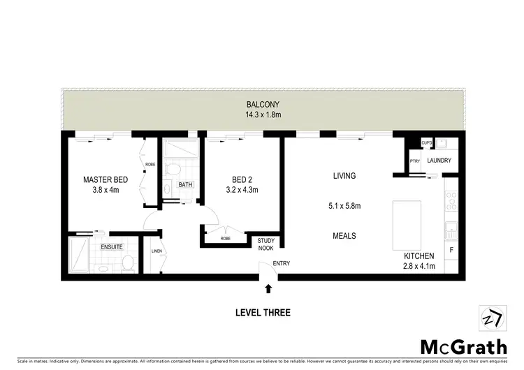 Floorplan of Homely apartment listing, 306/120 Brougham Street, Geelong VIC 3220