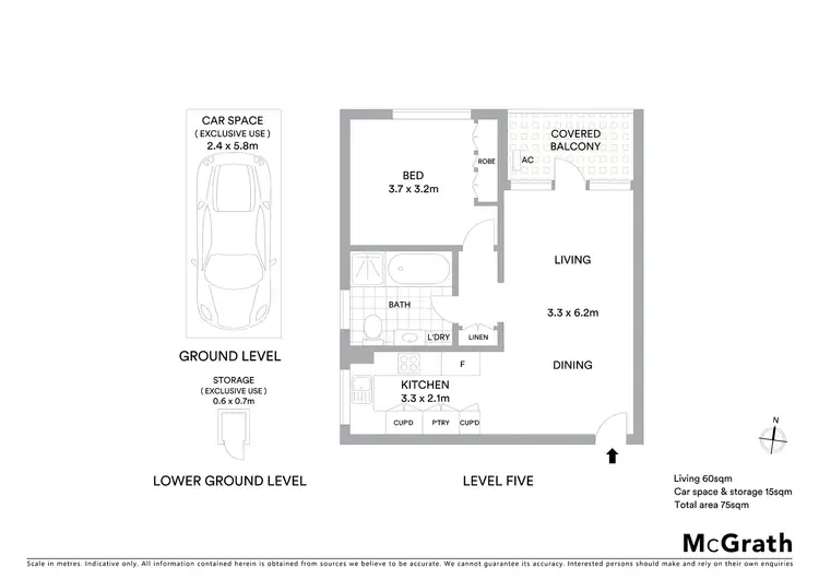 Floorplan of Homely apartment listing, 54/88 Wycombe Road, Neutral Bay NSW 2089