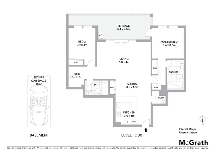 Floorplan of Homely apartment listing, 16402/177 Mitchell Road, Erskineville NSW 2043