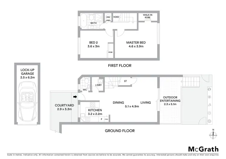 Floorplan of Homely townhouse listing, 5/120 Chandos Street, Crows Nest NSW 2065