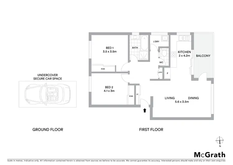 Floorplan of Homely apartment listing, 14/11 Redan Street, St Kilda VIC 3182