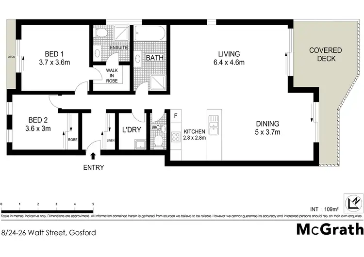 Floorplan of Homely apartment listing, 8/24 Watt Street, Gosford NSW 2250