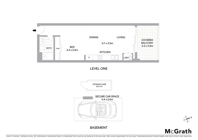 Floorplan of Homely studio listing, 12/445 Liverpool Road, Ashfield NSW 2131
