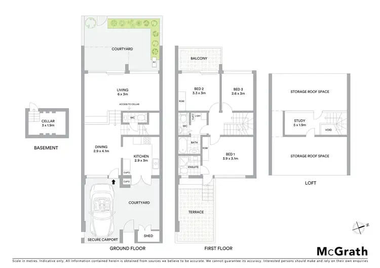 Floorplan of Homely townhouse listing, 2/42 Waters Road, Cremorne NSW 2090
