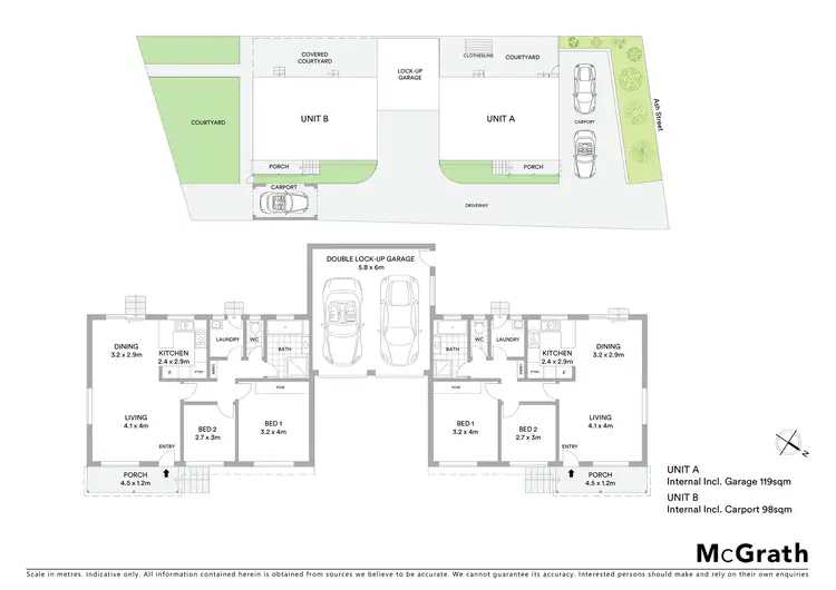 Floorplan of Homely semi-detached listing, 24 Ash Street, Karabar NSW 2620