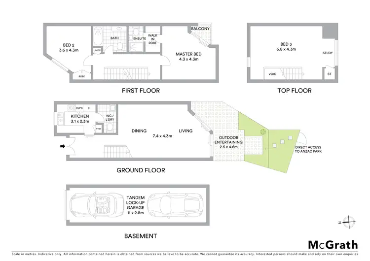 Floorplan of Homely townhouse listing, 3/3 Cammeray Avenue, Cammeray NSW 2062