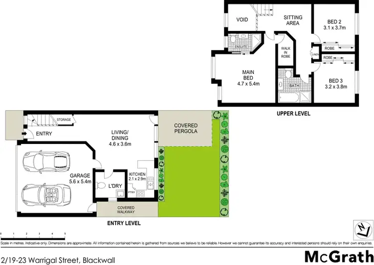 Floorplan of Homely townhouse listing, 2/19 Warrigal Street, Blackwall NSW 2256