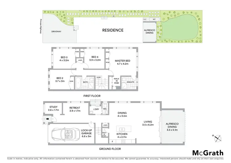 Floorplan of Homely semi-detached listing, 332A Princes Highway, Sylvania NSW 2224