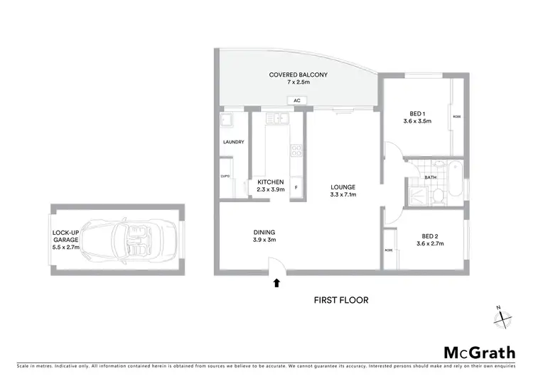 Floorplan of Homely apartment listing, 2/18 Gordon Street, Bankstown NSW 2200