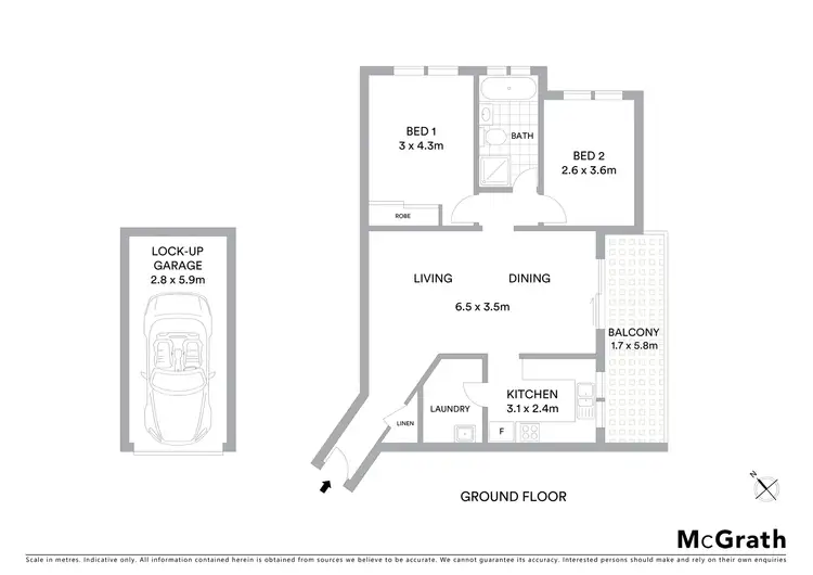 Floorplan of Homely apartment listing, 4/491 President Avenue, Sutherland NSW 2232