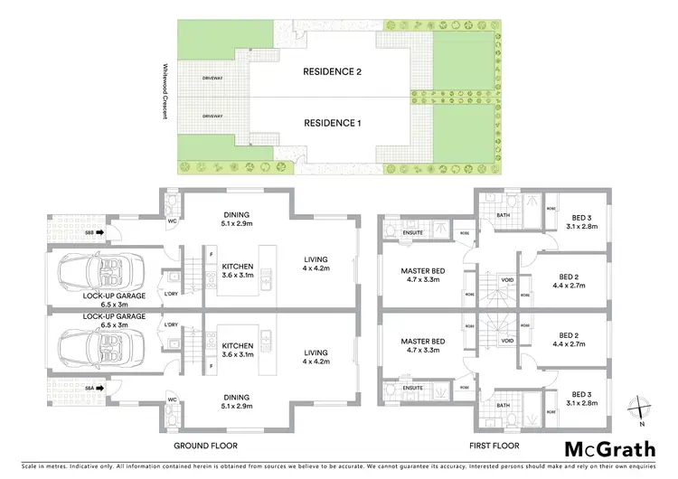 Floorplan of Homely semi-detached listing, 58A and 58B Whitewood Crescent, Kellyville Ridge NSW 2155
