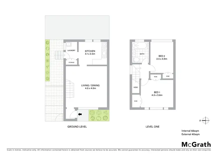 Floorplan of Homely townhouse listing, 9/36 Eldridge Street, Footscray VIC 3011
