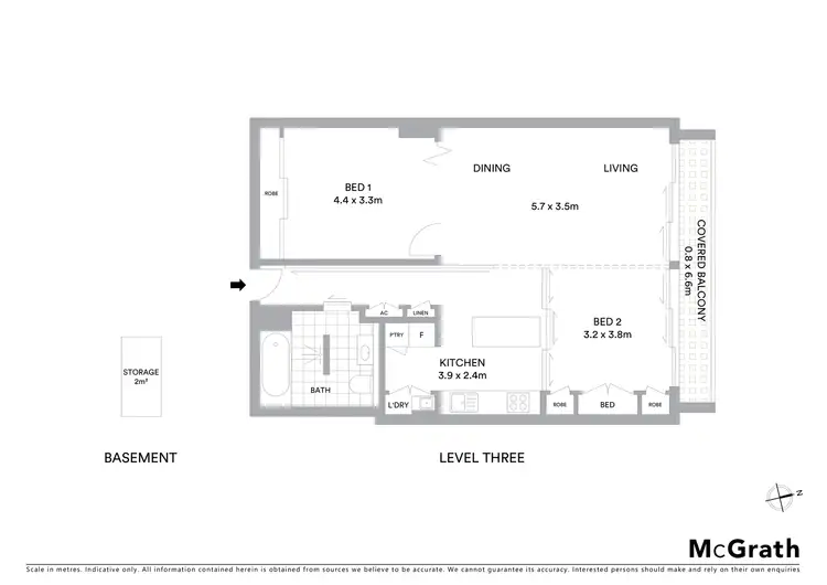 Floorplan of Homely apartment listing, 304/1 Francis Street, Darlinghurst NSW 2010