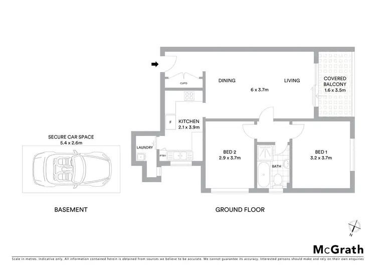 Floorplan of Homely apartment listing, 2/27 Morton Street, Wollstonecraft NSW 2065