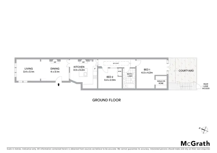 Floorplan of Homely apartment listing, 1/70 Womerah Avenue, Darlinghurst NSW 2010