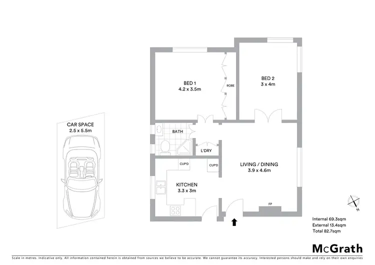 Floorplan of Homely apartment listing, 6/5 Colindia Avenue, Neutral Bay NSW 2089