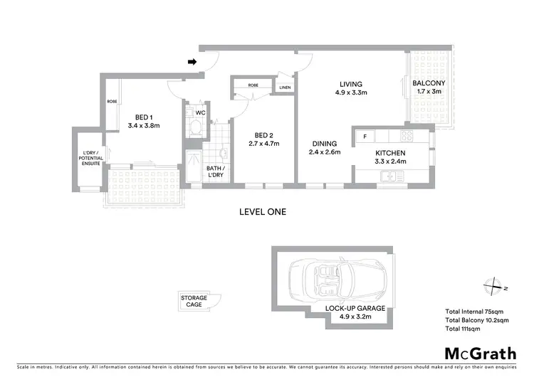 Floorplan of Homely apartment listing, 5/267 Ben Boyd Road, Cremorne NSW 2090