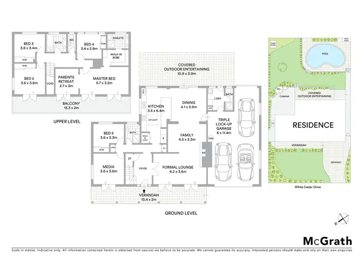 Floorplan of Homely house listing, 10 White Cedar Drive, Castle Hill NSW 2154