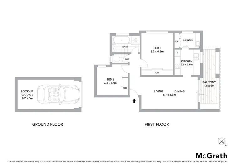 Floorplan of Homely unit listing, 2/14 St Andrews Place, Cronulla NSW 2230