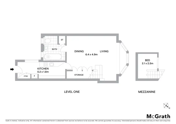 Floorplan of Homely apartment listing, 101/129 Fitzroy Street, St Kilda VIC 3182