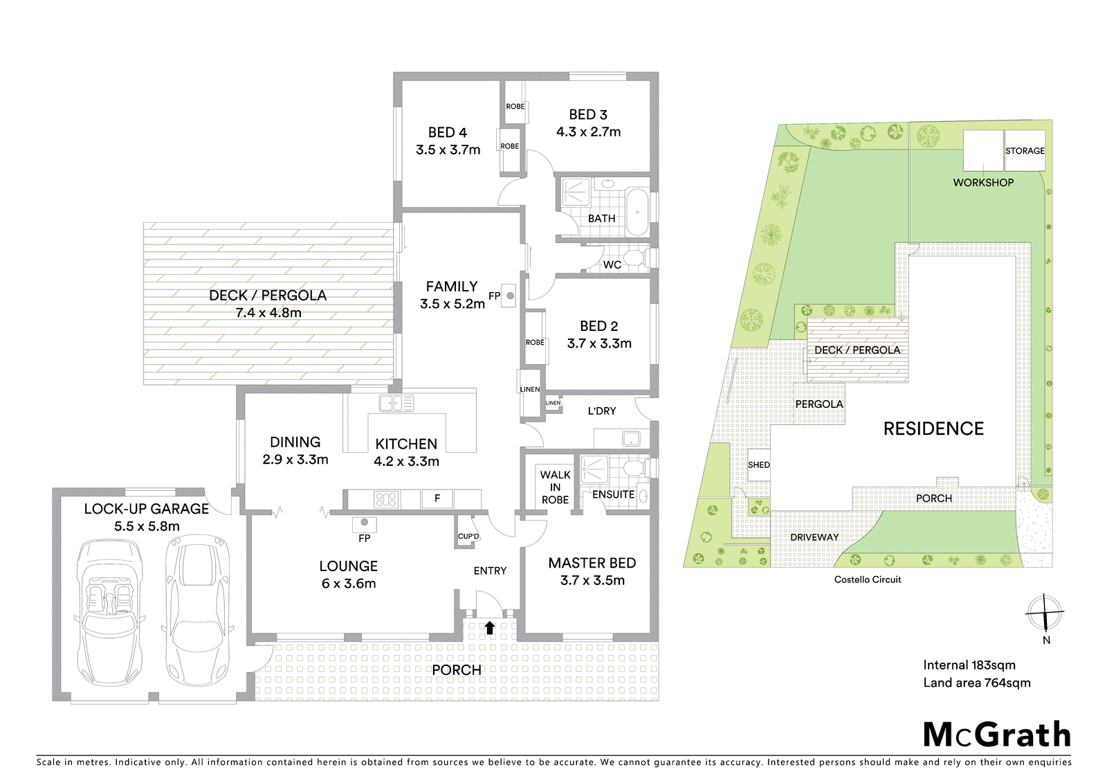 Floorplan of Homely house listing, 64 Costello Circuit, Calwell ACT 2905