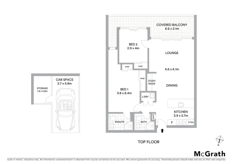 Floorplan of Homely apartment listing, 603/8 Avondale Way, Eastwood NSW 2122