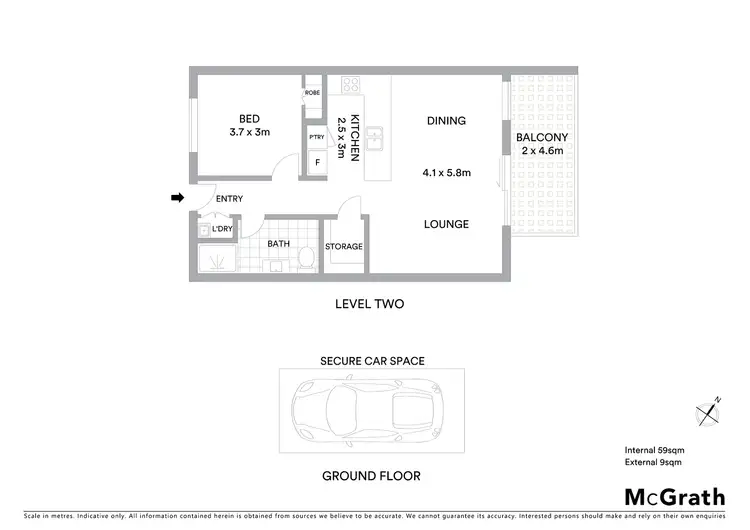Floorplan of Homely apartment listing, 17/35 Berrigan Crescent, O'connor ACT 2602