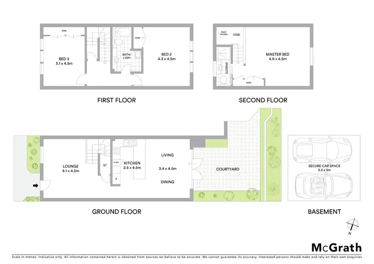 Floorplan of Homely townhouse listing, 5/103 Chandos Street, Crows Nest NSW 2065