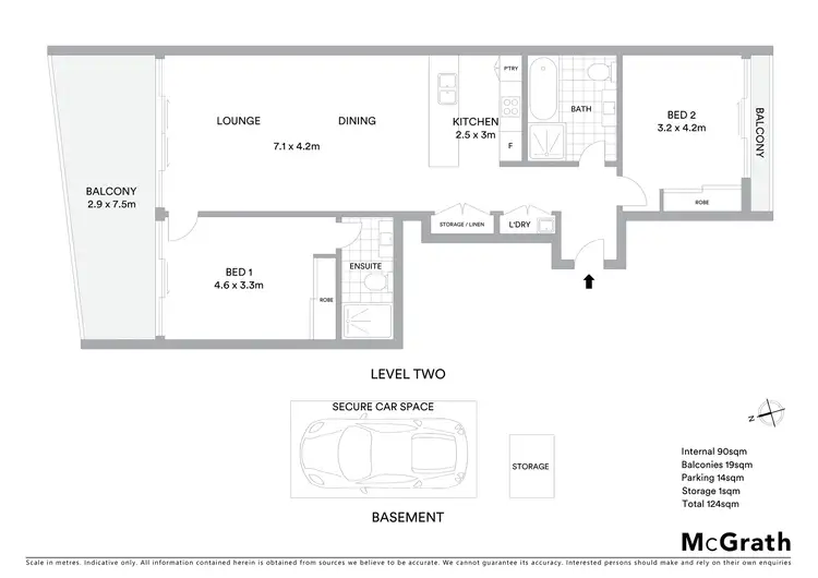Floorplan of Homely apartment listing, 7/572 Military Road, Mosman NSW 2088