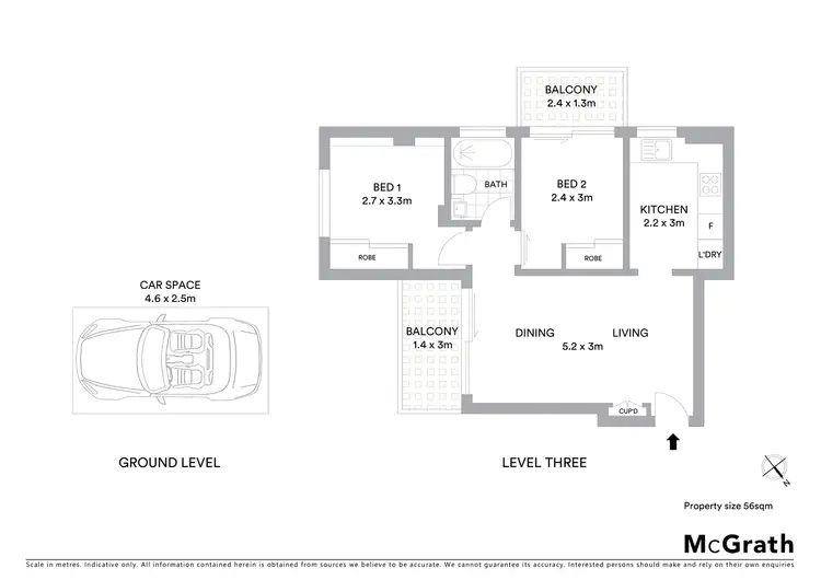 Floorplan of Homely apartment listing, 33/1 Cook Road, Centennial Park NSW 2021