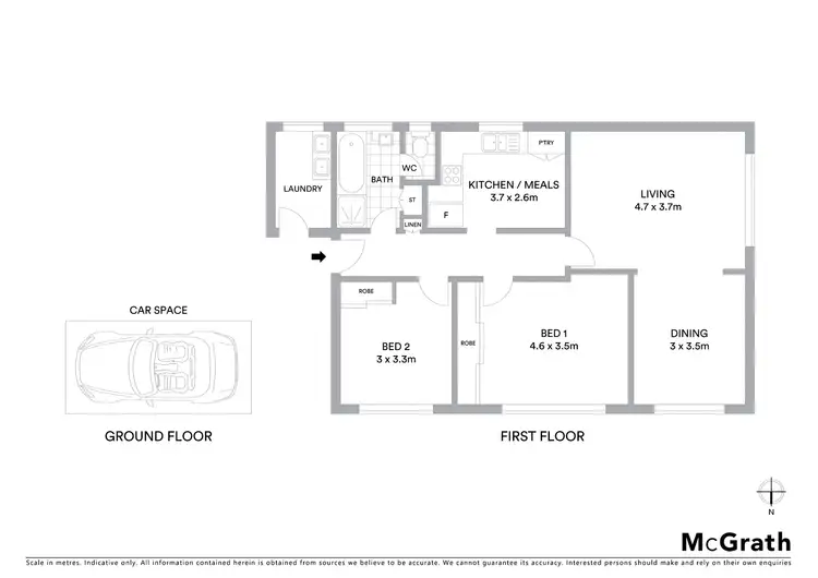 Floorplan of Homely apartment listing, 4/517 St Kilda Street, Elwood VIC 3184