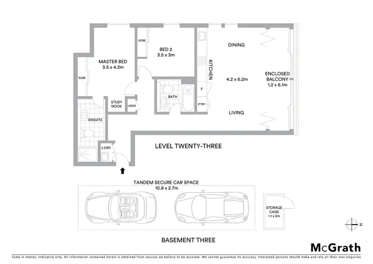Floorplan of Homely apartment listing, 2310/10 Atchison Street, St Leonards NSW 2065