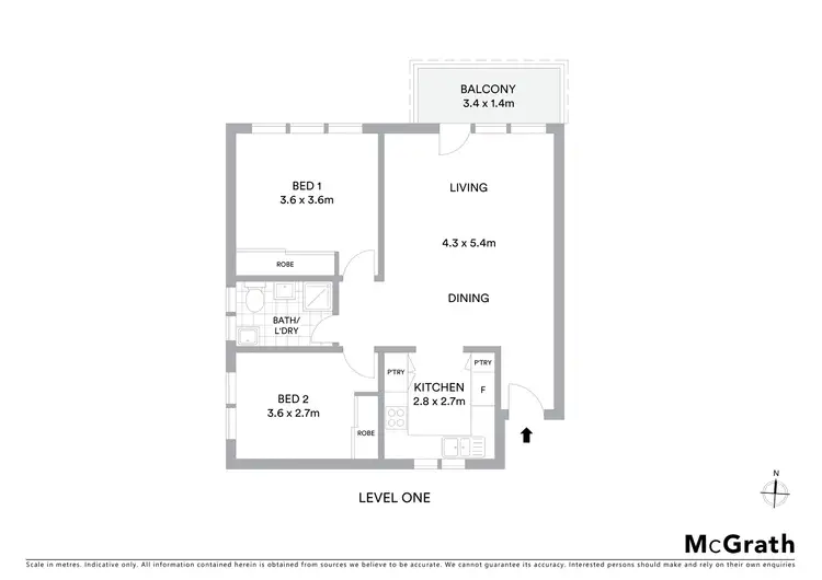 Floorplan of Homely apartment listing, 12/34A Fletcher Street, Bondi NSW 2026