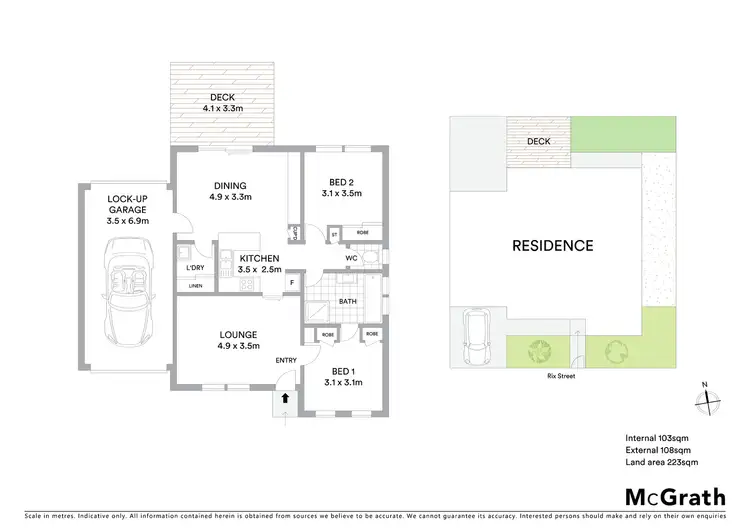 Floorplan of Homely unit listing, 1/1 Rix Street, Herne Hill VIC 3218