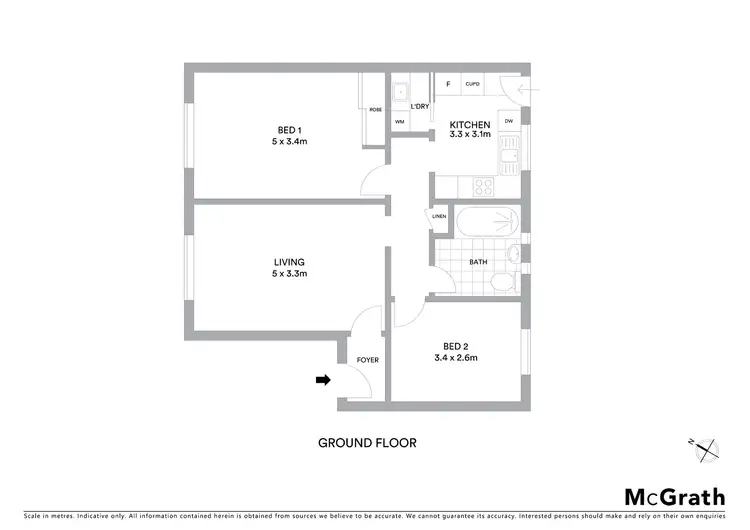 Floorplan of Homely apartment listing, 2/44 Eildon Road, St Kilda VIC 3182