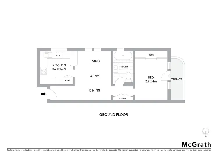 Floorplan of Homely apartment listing, 1/688 Old South Head Road, Rose Bay NSW 2029