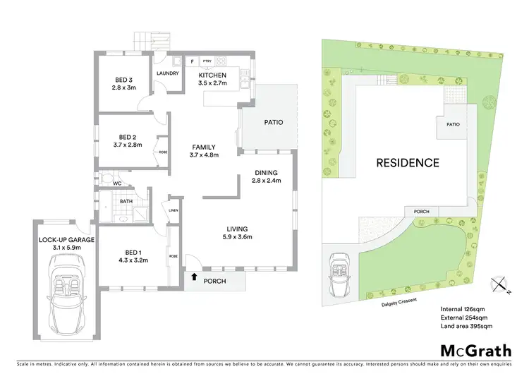 Floorplan of Homely semi-detached listing, 51A Dalgety Crescent, Green Point NSW 2251