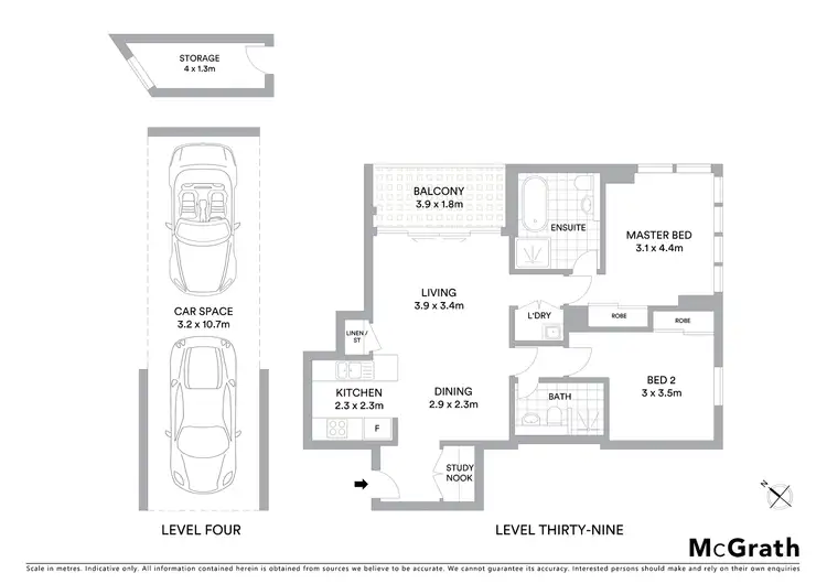 Floorplan of Homely apartment listing, 3909/2 Como Crescent, Southport QLD 4215