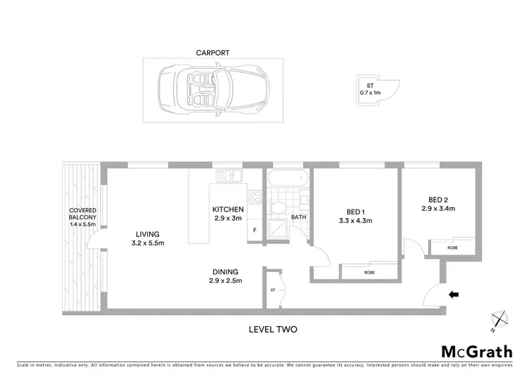 Floorplan of Homely apartment listing, 8/8 Elizabeth Parade, Lane Cove NSW 2066