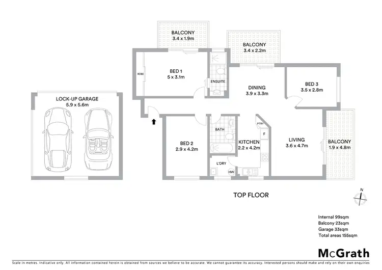 Floorplan of Homely apartment listing, 3/272 Longueville Road, Lane Cove NSW 2066